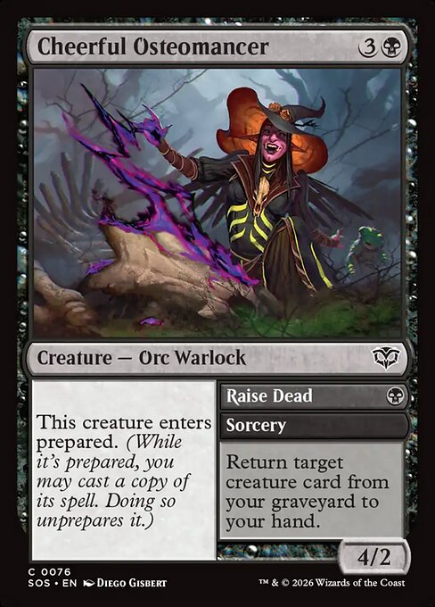 Cheerful Osteomancer // Raise Dead