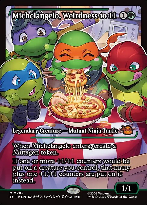 Michelangelo, Weirdness to 11