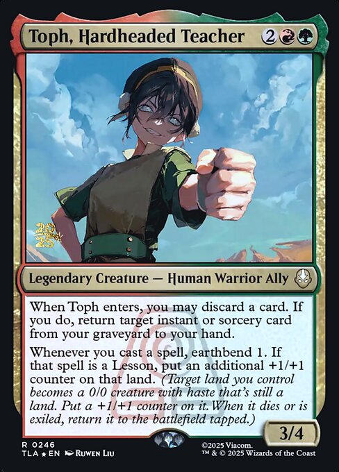 Toph, Hardheaded Teacher